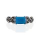 Classy Silver Turquoise Ring The Lace, Ring Size: 6 / 16.5, image , picture 3