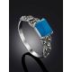 Classy Silver Turquoise Ring The Lace, Ring Size: 6 / 16.5, image , picture 2