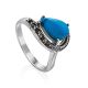 Chic Silver Turquoise Ring The Lace, Ring Size: 7 / 17.5, image 