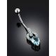 Refined Silver Topaz Navel Piercing, image , picture 2