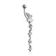Butterfly Motif Silver Crystal Navel Piercing, image , picture 3