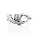 Futuristic Design Silver Crystal Ring, Ring Size: 7 / 17.5, image , picture 3