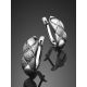 Textured Silver Earrings, image , picture 2