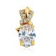 Shimmering Gilded Silver Crystal Pendant, image 
