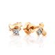 Lovely Gold Crystal Stud Earrings						, image 