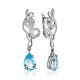 Stunning Silver Topaz Drop Earrings, image 