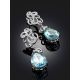 Shimmering Silver Topaz Drop Earrings, image , picture 2