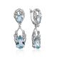 Classy Silver Topaz Drop Earrings, image 