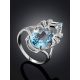 Amazing Silver Topaz Ring, Ring Size: 6 / 16.5, image , picture 2