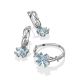 Chic Silver Topaz Floral Design Earrings, image , picture 4