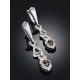 Vintage Style Silver Garnet Drop Earrings, image , picture 2