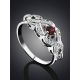 Vintage Style Silver Garnet Ring, Ring Size: 6.5 / 17, image , picture 2
