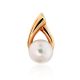 Elegant Gilded Silver Pearl Pendant, image 