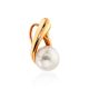 Elegant Gilded Silver Pearl Pendant, image , picture 3