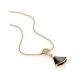 Flamboyant Design Gilded Silver Amber Necklace, Length: 50, image , picture 3