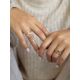 Criss Cross Design Gilded Silver Crystal Ring, Ring Size: 7 / 17.5, image , picture 5