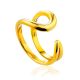 Designer Gold Plated Silver Adjustable Ring The Liquid, Ring Size: Adjustable, image 
