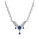 Fabulous Feather Motif Silver Spinel Necklace, image 