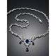 Fabulous Feather Motif Silver Spinel Necklace, image , picture 2