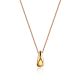 Simplistic Design Rose Gold Plated Amber Necklace The Palazzo, image 