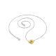 Simplistic Design Silver Amber Necklace The Supreme, Length: 46, image , picture 4