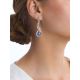 Feather Motif Silver Spinel Drop Earrings, image , picture 3