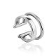 Glossy Silver Double Line Ear Cuff The ICONIC, image 