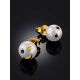 Cute Celestial Design Pearl Stud Earrings, image , picture 2