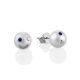 Cute Celestial Design Pearl Stud Earrings, image 