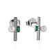 Sophisticated Design Silver Pearl Stud Earrings, image 