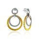 Fabulous Mix Tone Silver Dangle Earrings The Liquid, image 