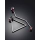 Bold Asymmetric Design Silver Stud Earrings, image , picture 3