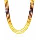 Stylish Two Tone Amber Beaded Necklace, Length: 45, image 