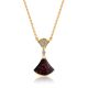 Flamboyant Design Gilded Silver Amber Necklace, Length: 50, image 