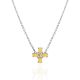 Refined Cross Motif Amber Pendant Necklace The Supreme, Length: 49, image 