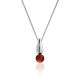 Minimalist Design Silver Amber Necklace The Palazzo, image 