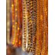 Iridescent Amber Beaded Necklace, Length: 44, image , picture 3