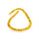 Glistening Faceted Amber Beaded Necklace, Length: 51, image , picture 3