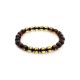 Green Amber Beaded Bracelet, Length: 15, image 