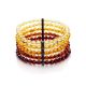 Luminous Mix Tone Faceted Amber Bracelet, Length: 18, image 