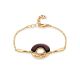 Stylish Gilded Silver Amber Chain Bracelet, Length: 16, image 