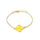 Stylish Gilded Silver Amber Chain Bracelet The Monaco, Length: 17, image 
