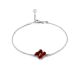 Chic Cross Motif Silver Amber Chain Bracelet The Supreme, Length: 17, image 