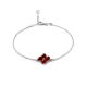 Chic Cross Motif Silver Amber Chain Bracelet The Supreme, Length: 17, image 