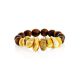 Ethnic Style Wood Amber Bracelet The Cuba, Length: 16, image 