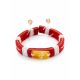 Safari Style Leather Amber Bracelet The Copacabana, image 
