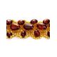 Cherry Amber Braided Bracelet With Yellowish Glass Beads The Fable, image , picture 4