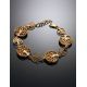 The Tree Of Life Bracelet Made in Amber And Gold-Plated Silver, image , picture 2