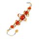Gold Plated Bracelet With Cognac Amber And Crystals The Pompadour, image , picture 4