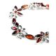Floral Silver Bracelet With Cognac Amber The Verbena, image , picture 3
